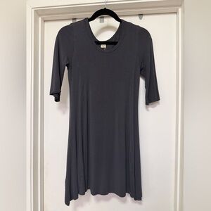 Kathmandu Imports 3/4 sleeve swing dress - black - size S/M